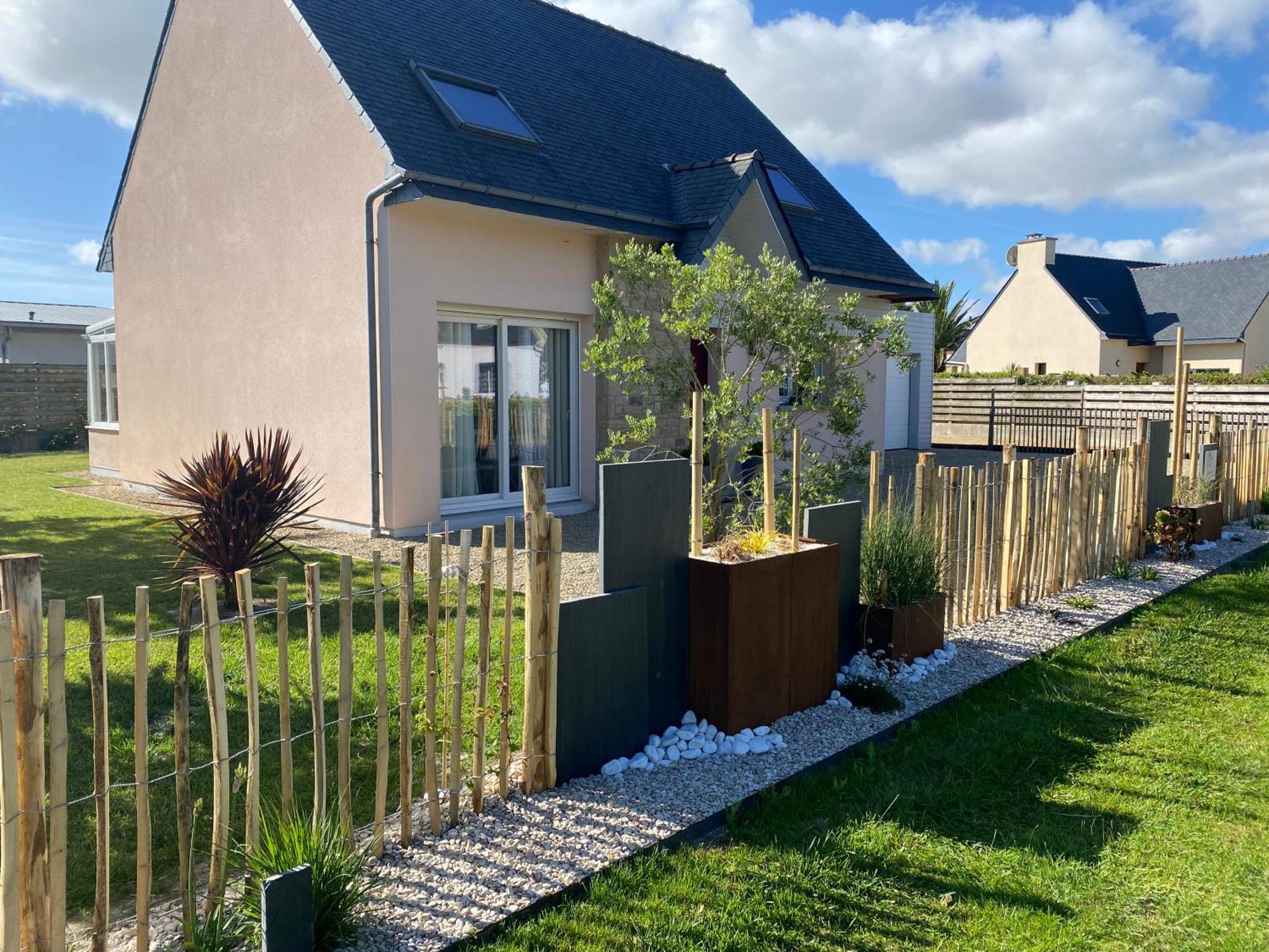 L'Escale 551, Gite Santec A 250M De La Plage エクステリア 写真